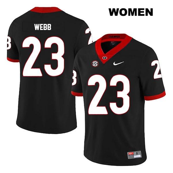 Georgia Bulldogs Women's Mark Webb #23 NCAA Legend Authentic Black Nike Stitched College Football Jersey NFL6856UJ